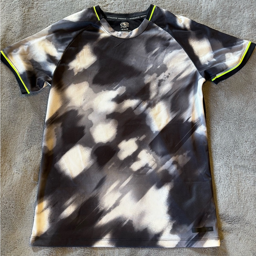 Boys XL Athletic Works Camo Short-Sleeve Active Tee